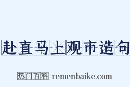 赴直马上观市造句是什么意思的图片